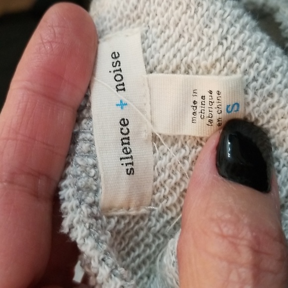 Silence + Noise Small light Grey sweatshirt with Dome silver studded - Picture 2 of 8